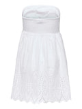 Only Vestito Mini Donna 15367443 Bright White Bright White Emb - Bianco