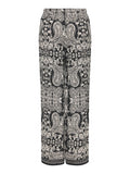 Only Pantalone Palazzo Donna 15367646 Black Ethnic Paisley - Nero
