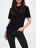 Only T-shirt Elena Donna 15368591 Black Gold Emblem - Nero
