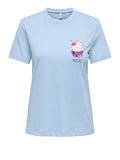 Only T-shirt Donna 15368885 Soft Chambray Single Muffin ch - Celeste