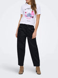 Only T-shirt Kita Donna 15368885 Bright White Fabulous Muffins - Bianco