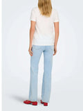 Only T-shirt Mickey Donna 15368895 Cloud Dancer Mickey In Love - Bianco