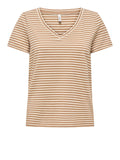 Only Maglia Donna 15368929 Toasted Coconut Oatmeal+silver - Marrone
