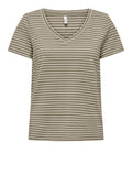 Only Maglia Donna 15368929 Mermaid Oatmeal+silver Glitter - Verde