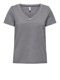 Only Maglia Donna 15368929 Navy Blazer Oatmeal+silver Gli - Blu