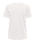 Only Maglia Donna 15368933 Cloud Dancer All Over Rhinesto - Bianco
