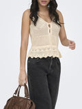 Only Top Donna 15369246 Ecru Dtm Fmop Button - Avorio