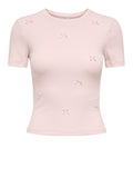 Only T-shirt Donna 15369336 Pale Lilac Pale Lilac Bows - Rosa
