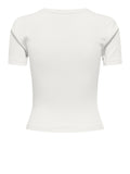 Only T-shirt Donna 15369336 Cloud Dancer Cloud Dancer Bows - Bianco