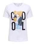 Only T-shirt Donna 15369992 Bright White Teddy Cool - Bianco