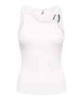 Only Canotta Donna 15370027 Cloud Dancer Silver Buckle - Bianco