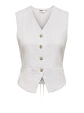 Only Gilet Donna 15370277 Bright White - Bianco