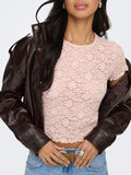 Only T-shirt Faith Donna 15371798 Sepia Rose - Rosa