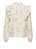 Only Blusa Donna 15372496 Cloud Dancer Garden Flower - Floreale
