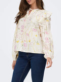 Only Blusa Donna 15372496 Cloud Dancer Garden Flower - Floreale