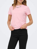 Only T-shirt Donna 15372554 Romance Rose Mixed Stone Colla - Rosa