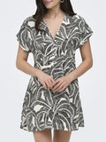Only Vestito Mini Donna 15372849 Vaporous Gray 726 Hawaii Leave - Nero