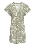 Only Vestito Mini Donna 15372849 Vaporous Gray 727 Hawaii Leave - Verde