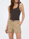 Only Canotta Donna 15373256 Chocolate Martini Dtm Button - Marrone
