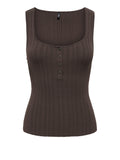 Only Canotta Donna 15373256 Chocolate Martini Dtm Button - Marrone