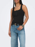 Only Canotta Donna 15373256 Black Dtm Button - Nero