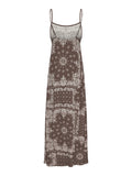 Only Vestito Longuette Ambel Strap Donna 15373638 Chocolate Martini Brown Bandan - Marrone