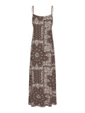 Only Vestito Longuette Ambel Strap Donna 15373638 Chocolate Martini Brown Bandan - Marrone