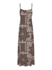 only vestito longuette ambel strap donna 15373638 chocolate martini brown bandan marrone 163732777