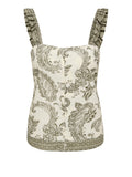 Only Top Donna 15373652 Ivy Green Paisley Border - Verde