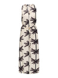 Only Vestito Longuette Palima Nero Donna 15373949 Cloud Dancer Stacked Palms - Bianco