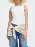 Only Top Donna 15374843 Cloud Dancer Boatneck - Bianco
