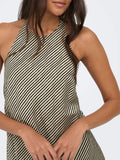 Only Top Rosa Jeona Beige Donna 15374869 Black Oblique Stripes - Nero