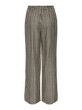 Only Pantalone Straight Sina Jeona Beige Donna 15374870 Black Oblique Stripes - Nero