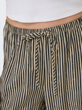 Only Pantalone Straight Sina Jeona Beige Donna 15374870 Black Oblique Stripes - Nero