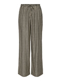 Only Pantalone Straight Sina Jeona Beige Donna 15374870 Black Oblique Stripes - Nero