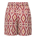 Only Shorts Mikasi Strin Donna 15374954 Brick Red Abstract Squares - Rosso