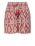 Only Shorts Mikasi Strin Donna 15374954 Brick Red Abstract Squares - Rosso