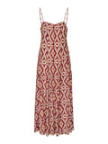 Only Vestito Longuette Stacy Mikasi Donna 15374959 Brick Red Abstract Squares - Rosso