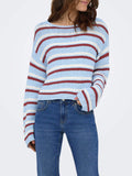 Only Pullover Geena Donna 15375362 Cashmere Blue Cd/brick Red - Celeste