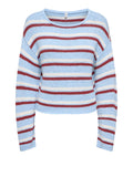 Only Pullover Geena Donna 15375362 Cashmere Blue Cd/brick Red - Celeste