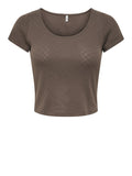 Only Maglia Donna 15375384 Chocolate Martini Heart Pointe - Marrone