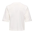 Only T-shirt Donna 15375753 Cloud Dancer Riviera - Bianco