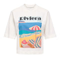 Only T-shirt Donna 15375753 Cloud Dancer Riviera - Bianco
