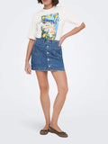 Only T-shirt Donna 15375753 Cloud Dancer Amalfi - Bianco