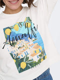 Only T-shirt Donna 15375753 Cloud Dancer Amalfi - Bianco