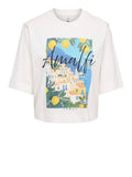 Only T-shirt Donna 15375753 Cloud Dancer Amalfi - Bianco