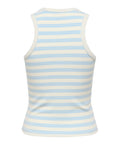Only Top Celeste Donna 15375771 Bright White Cashmere Blue Emb - Bianco
