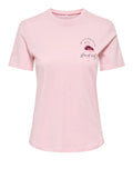 Only T-shirt Kita Donna 15376268 Rosy Touch Flamingo Stand Out - Rosa