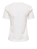 Only T-shirt Kita Donna 15376268 Cloud Dancer Pretty In Pink fl - Bianco