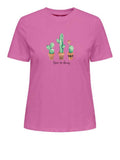Only T-shirt Donna 15382230 Fiji Flower Cactus Blooming - Viola